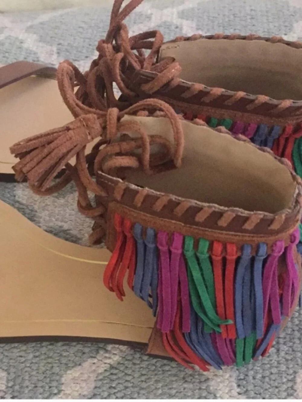 NIB Zara Multicolored Sandals Size 37 - Picture 5 of 11